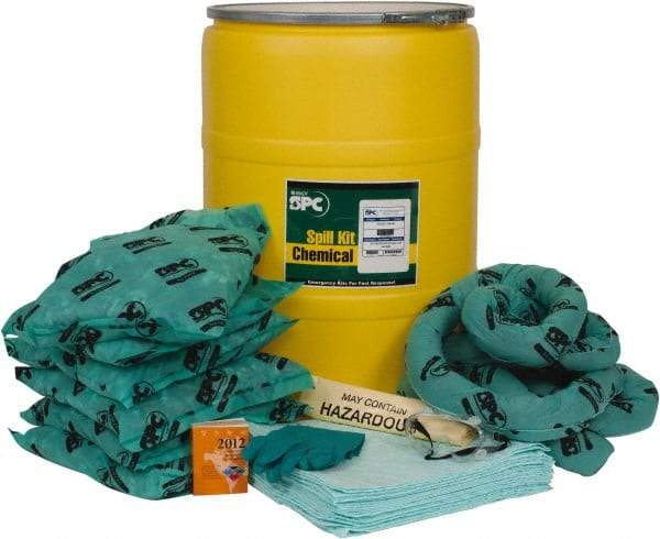 Brady SPC Sorbents - 38 Gal Capacity Hazardous Materials Spill Kit - 55 Gal Drum - A1 Tooling