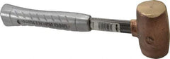 American Hammer - 4 Lb Head 1-3/4" Face Bronze Head Hammer - 11-1/2" OAL, Aluminum Handle - A1 Tooling