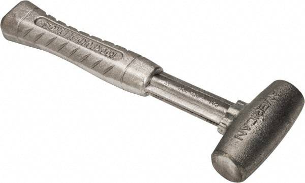 American Hammer - 2 Lb Head 1-1/4" Face Zinc Aluminum Alloy Nonmarring Hammer - 11-1/2" OAL, Aluminum Handle - A1 Tooling