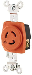 Cooper Wiring Devices - 125 VAC, 15 Amp, L15-15R NEMA, Isolated Ground Receptacle - 2 Poles, 3 Wire, Female End, Orange - A1 Tooling