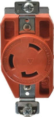 Cooper Wiring Devices - 250 VAC, 30 Amp, L6-30R NEMA, Isolated Ground Receptacle - 2 Poles, 3 Wire, Female End, Orange - A1 Tooling