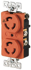 Cooper Wiring Devices - 125 VAC, 15 Amp, L5-15R NEMA, Isolated Ground Receptacle - 2 Poles, 3 Wire, Female End, Orange - A1 Tooling