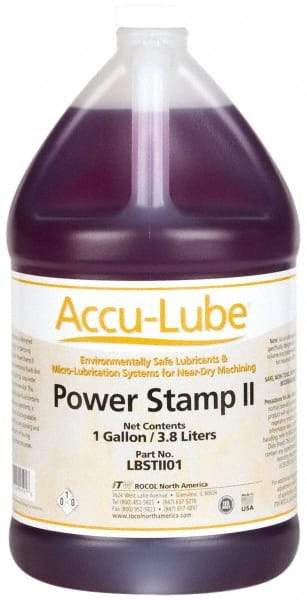 Accu-Lube - Accu-Lube Power Stamp II, 1 Gal Bottle Stamping Fluid - Water Soluble, For Machining - A1 Tooling