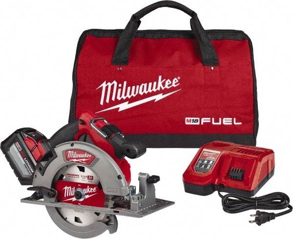 Milwaukee Tool - 18 Volt, 7-1/4" Blade, Cordless Circular Saw - 5,800 RPM, 1 Lithium-Ion Battery Included - A1 Tooling