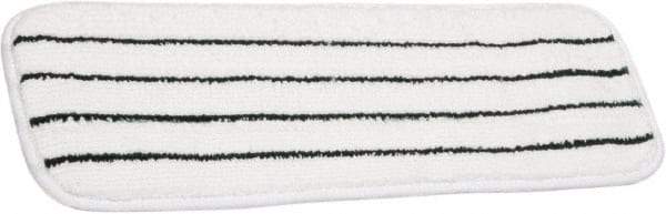 Ability One - 6" Long x 5" Wide Microfiber Dust Mop Pad - Hook & Loop, White, Looped Head - A1 Tooling