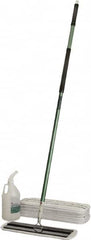 Ability One - 55" Long x 6" Wide Microfiber Dust Flat Mop - Hook & Loop, Green, Looped Head, Launderable - A1 Tooling