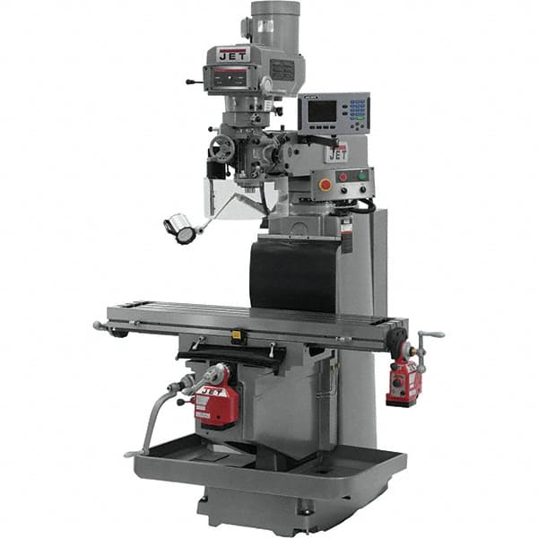 Jet - 54" Long x 12" Wide, 3 Phase Acu-Rite 200S CNC Milling Machine - Variable Speed Pulley Control, R8 Taper, 5 hp - A1 Tooling