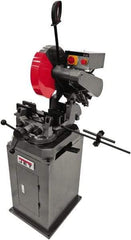 Jet - 13-1/2" Blade Diam, Straight/Miter Chop & Cut-Off Saw - 3 Phase, 3,450 RPM, 5 hp, 230/460 Volts, 4-7/8" Capacity in Solids at 90°, 3-1/8" Capacity in Solids at 45°, 4-1/8" Capacity in Pipe at 45° - A1 Tooling