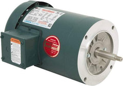 Leeson - 1-1/2 Max hp, 3,600 Max RPM, Premium Efficient Electric AC DC Motor - 230/460 V Input, Three Phase, 56J Frame, C-Face Mount, TEFC Enclosure - A1 Tooling