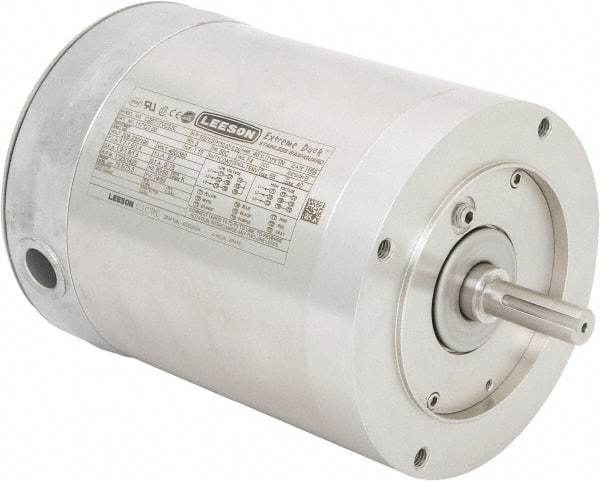 Leeson - 3/4 Max hp, 1,800 Max RPM, Electric AC DC Motor - 230/460 V Input, Three Phase, 56C Frame, C-Face Mount, TENV Enclosure - A1 Tooling