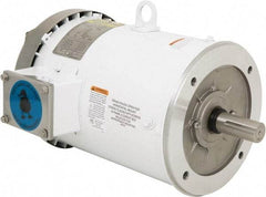 Leeson - 3 Max hp, 1,800 Max RPM, Premium Efficient Electric AC DC Motor - 230/460 V Input, Three Phase, 182TC Frame, 1-1/8" Shaft Diam, C-Face Mount, TEFC Enclosure - A1 Tooling