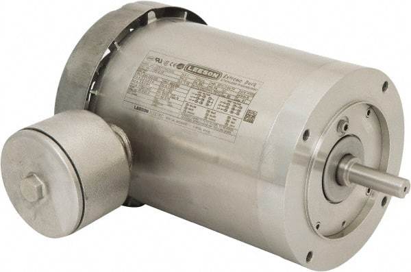 Leeson - 1 Max hp, 1,800 Max RPM, Premium Efficient Electric AC DC Motor - 230/460 V Input, Three Phase, 56C Frame, C-Face Mount, TEFC Enclosure - A1 Tooling