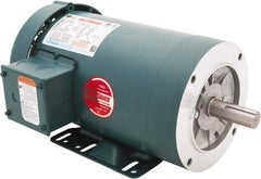 Leeson - 3 Max hp, 3,600 Max RPM, Premium Efficient Electric AC DC Motor - 230/460 V Input, Three Phase, 145TC Frame, C-Face with Base Mount, TEFC Enclosure - A1 Tooling