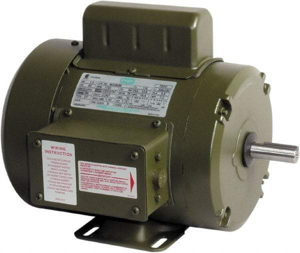 Leeson - 1 Max hp, 1,800 Max RPM, Capacitor Start Electric AC DC Motor - 115-208/230 V Input, Single Phase, 56 Frame, Rigid Base Mount, TEFC Enclosure - A1 Tooling