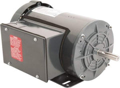 Leeson - 1-1/2 Max hp, 1,800 Max RPM, Capacitor Start Electric AC DC Motor - 115-208/230 V Input, Single Phase, 56H Frame, Rigid Base Mount, TEFC Enclosure - A1 Tooling