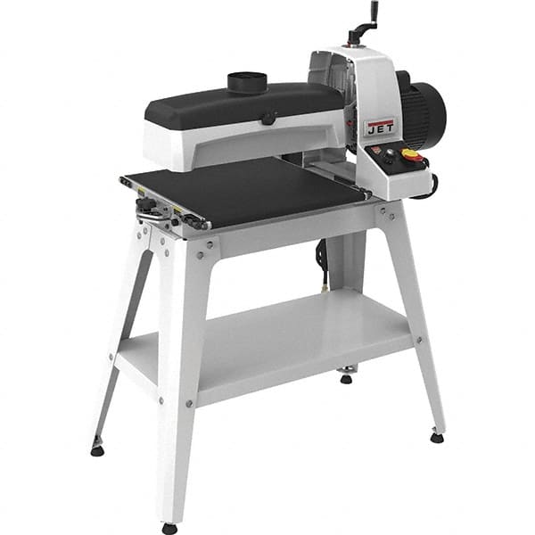 Jet - 5" Diam x 16" Long, Single Phase Floor Drum Sanding Machine - 2-3/8" Sanding Depth, 1/32 to 3" Thick x 32" Wide Workpiece, 0 to 10 SFPM Workpiece Rate - A1 Tooling