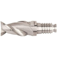 Kennametal - 20mm Mill Diam, 30mm LOC, 68.9mm OAL, 2 Flute Square End Mill Head - Duo-Lock 20 Connection, Solid Carbide, Uncoated, Right Hand Flute, Spiral Flute, Centercutting, 45° Helix, Series ABDF - A1 Tooling