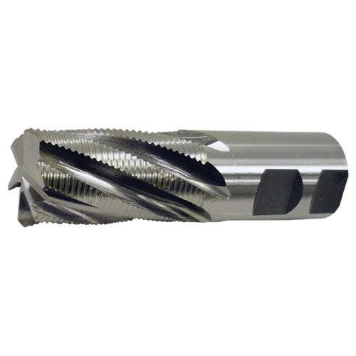 ‎7/8″ × 7/8″ × 7/8″ × 3-1/8″ RHS / RHC HSS-CO 8% (M42) 5-Flute Center-Cutting Fine Profile Roughing End Mill - TiCN - Exact Industrial Supply