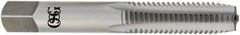 OSG - 9/16-12 UNC, H4, 4 Flute, Plug Chamfer, Bright Finish, High Speed Steel Hand STI Tap - 4-1/32" OAL, 1-13/16" Thread Length, 0.406" Square Size, 2B Class of Fit, Series 126 - Exact Industrial Supply