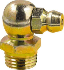 lumax - 90° Head Angle, M8x1 Metric Steel Taper Thread Grease Fitting - Zinc Plated Finish - A1 Tooling