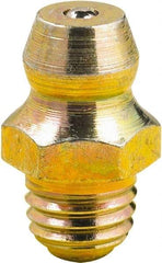 lumax - 0° Head Angle, M8x1 Metric Steel Taper Thread Grease Fitting - Zinc Plated Finish - A1 Tooling