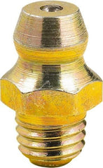 lumax - 0° Head Angle, M6x1 Metric Steel Taper Thread Grease Fitting - Zinc Plated Finish - A1 Tooling