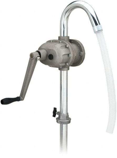 lumax - Oil Lubrication 0.25 Gal/Turn Flow Aluminum & Steel Rotary Hand Pump - For 15 to 55 Gal Container - A1 Tooling