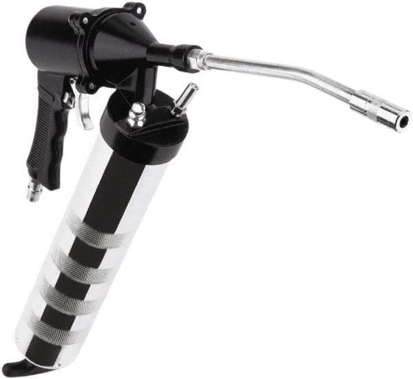 lumax - 3,000 Max psi, Flexible Air-Operated Grease Gun - 14 oz Capacity, 1/8 Thread Outlet, 3-Way Fill - A1 Tooling