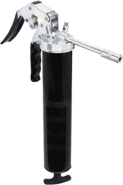 lumax - 7,000 Max psi, Rigid Pistol Grease Gun - 14 oz Capacity, 1/8 Thread Outlet, 25 Strokes per oz, 3-Way Fill - A1 Tooling