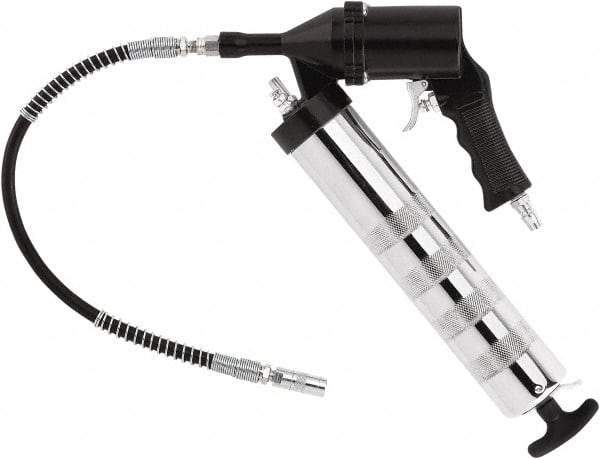 lumax - 6,000 Max psi, Rigid Air-Operated Grease Gun - 14 oz Capacity, 1/8 Thread Outlet, 28 Strokes per oz, 3-Way Fill - A1 Tooling