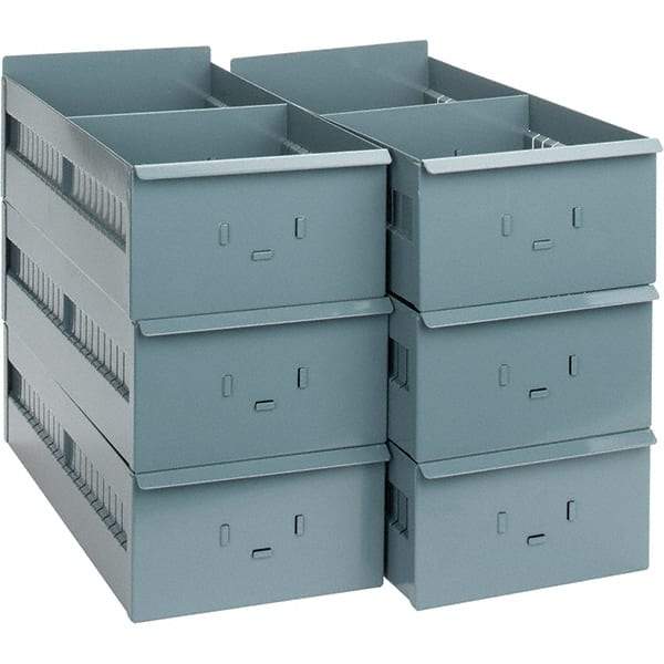 Value Collection - 8.2" Wide, 4-19/32 High, Open Shelving Accessory/Component - 19 Gauge Steel, Powder Coat Finish, Use with Bins/Totes - A1 Tooling