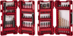 Milwaukee Tool - 60 Piece, Impact Driver Bit Set - 1/4 to 3/16" Hex, #1 to #3, Drilling/Screwdriving Utility Accessory Set Kit, 1/4" Hex Drive, Hex Point - A1 Tooling