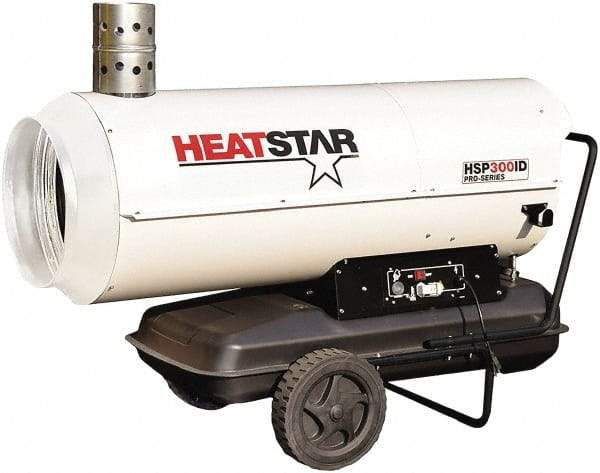 Heatstar - 285,000 BTU Rating, Kerosene/Diesel Indirect Fired Forced Air Heater - 7,125 Sq Ft Max Heating Area, 27.7 Gal Capacity, Fuel with Diesel, Kerosene, JP-8 & Jet8 - A1 Tooling