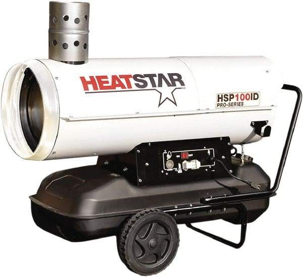 Heatstar - 122,000 BTU Rating, Kerosene/Diesel Indirect Fired Forced Air Heater - 3,050 Sq Ft Max Heating Area, 17 Gal Capacity, Fuel with Diesel, Kerosene, JP-8 & Jet8 - A1 Tooling