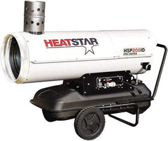 Heatstar - 180,000 BTU Rating, Kerosene/Diesel Indirect Fired Forced Air Heater - 4,625 Sq Ft Max Heating Area, 17 Gal Capacity, Fuel with Diesel, Kerosene, JP-8 & Jet8 - A1 Tooling