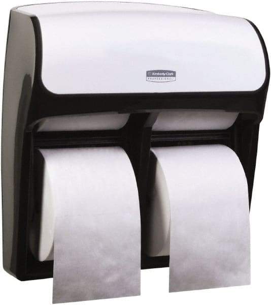 Kimberly-Clark Professional - Standard Four Roll Plastic Toilet Tissue Dispenser - 12-5/16" Wide x 13-9/16" High x 6-7/8" Deep, White - A1 Tooling