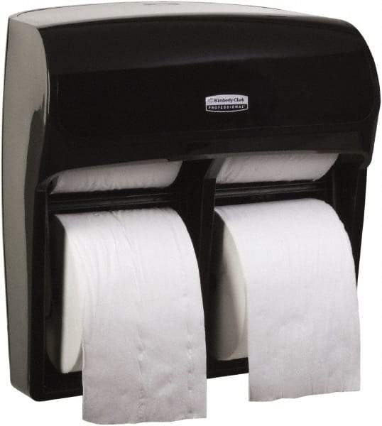 Kimberly-Clark Professional - Standard Four Roll Plastic Toilet Tissue Dispenser - 12-5/16" Wide x 13-9/16" High x 6-7/8" Deep, Black - A1 Tooling