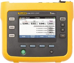 Fluke - 3 Phase, 1,000 VAC, 0.20 to 6,000 Amp Capability, 3.5 to 42.5 Hz Calibration, LCD Display Power Meter - 0.5 Current Accuracy, 0.5 Voltage Accuracy - A1 Tooling