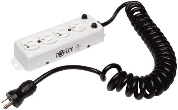 Tripp-Lite - 4 Outlets, 120 VAC15 Amps, 10' Cord, Power Outlet Strip - Keyhole, Tab Mount, 5-15 NEMA Configuration, 8.4" Strip - A1 Tooling