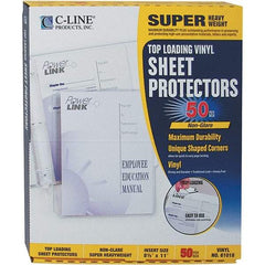 C-LINE - 50 Piece Clear Sheet Protectors-Ring Binder - 11" High x 8-1/2" Wide - A1 Tooling