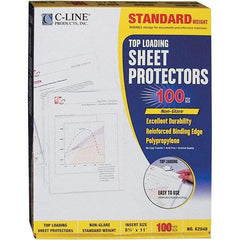 C-LINE - 100 Piece Clear Sheet Protectors-Ring Binder - 11" High x 8-1/2" Wide - A1 Tooling