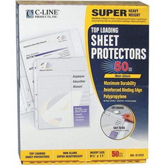 C-LINE - 50 Piece Clear Sheet Protectors-Ring Binder - 11" High x 8-1/2" Wide - A1 Tooling