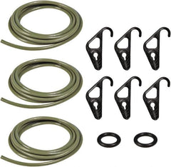 The Better Bungee - Adjustable Cargo Control Kit with Molded Nylon Hook End - 10" OAL, Military Green - A1 Tooling