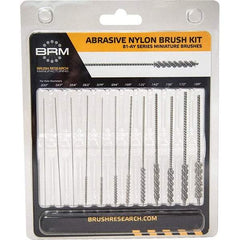 Brush Research Mfg. - 0.032" to 0.189" Bore Diam, 60 Grit, Nylon with Abrasive Grain Flexible Hone - Coarse/Medium, 3" OAL - A1 Tooling