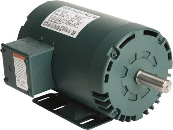 Leeson - 1 Max hp, 1,800 Max RPM, Premium Efficient Electric AC DC Motor - 230/460 V Input, Three Phase, 56HZ Frame, 7/8" Shaft Diam, Rigid Base Mount, ODP Enclosure - A1 Tooling