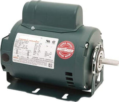 Leeson - 1/3 Max hp, 1,800 Max RPM, Premium Efficient Electric AC DC Motor - 115 V Input, Single Phase, 48 Frame, 1/2" Shaft Diam, Resilient Base Mount, ODP Enclosure - A1 Tooling