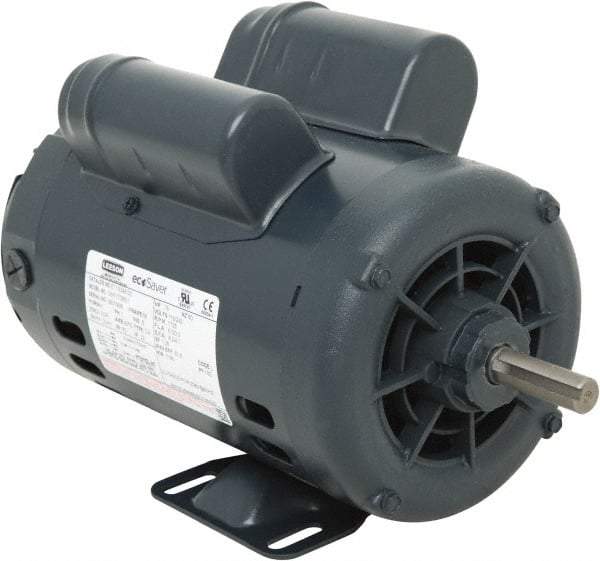 Leeson - 3/4 Max hp, 1,800 Max RPM, Premium Efficient Electric AC DC Motor - 115/230 V Input, Single Phase, 56 Frame, 5/8" Shaft Diam, Rigid Base Mount, ODP Enclosure - A1 Tooling