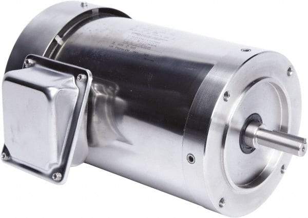 Leeson - 1-1/2 Max hp, 1,800 Max RPM, Premium Efficient Electric AC DC Motor - 230/460 V Input, Three Phase, 56C Frame, 5/8" Shaft Diam, C-Face Mount, TEFC Enclosure - A1 Tooling