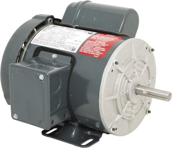 Leeson - 1/3 Max hp, 1,800 Max RPM, Electric AC DC Motor - 115/208-230 V Input, Single Phase, 56 Frame, 5/8" Shaft Diam, Rigid Base Mount, TEFC Enclosure - A1 Tooling