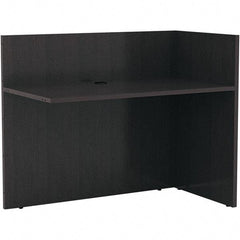 ALERA - Woodgrain Laminate Reception Desk - 44" Wide x 23-5/8" Deep x 41-1/2" High, Espresso - A1 Tooling